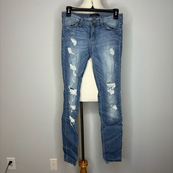 Flying Monkey- Blue Skinny Jeans with Rips - Picture 1 of 2
